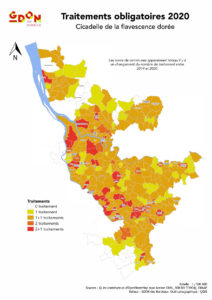 Carte des traitements en 2020