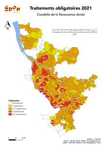 Carte des traitements en 2021