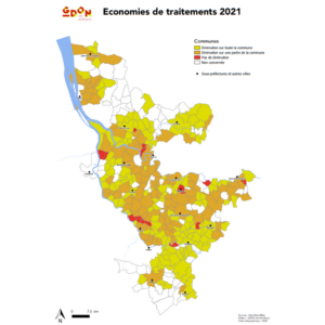 Bilan des économies de traitements par commune 2021