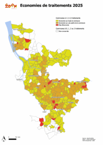 Bilan des économies de traitements par commune 2025